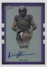 2018 Leaf Metal US Army All-American Bowl Purple /25 Trey Hill #BA-TH2 Auto 0q3