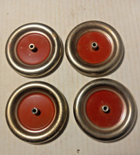 Gilbert Erector Set Part MH 3" Nickel Wheels: 5/16" hub: Red Painted Cap
