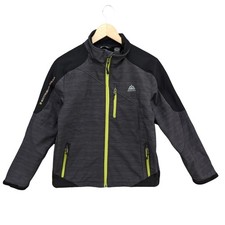 Snozu Extreme Gear Jacket Boys Black Grey Full Zip Fleece Lined Size L 14/16