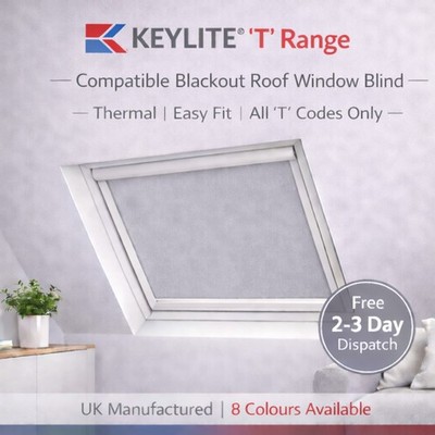 Keylite  T Range Verdunkelungsrollo für Dachfenster | Thermo | Easy Fit