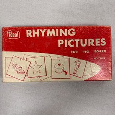 Vintage Ideal School Supply Co Rhyming Pictures for Peg Board 2694 Made in USA