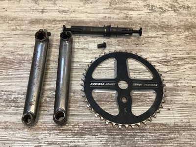 Mid School 3 Piece Cranks With 44 Tooth Redline Sprocket