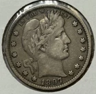 1897 25c Barber Quarter ** BR46689 ** Nice Originality