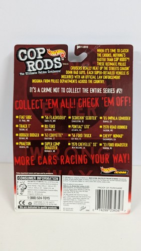 Vintage Hot Wheels 2000 COP RODS Series 2 LOT of 8 Cars Real Riders Metal Base - Picture 11 of 20