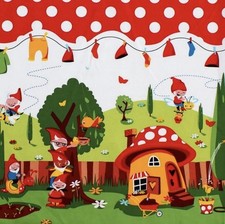 Gnomeville Michael Miller Cotton, Border Fabric, Continuous Panel Gnomes 1 metre