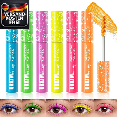 Neon waterproof mascara set für lange haarlänge und volumeneffekte, UV-Glow, für