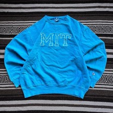 Vintage 90s Champion MIT Blue Crewneck Sweatshirt Mens XL Made in USA