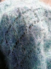 Handarbeit, zarter Schal in Ajour Mohair Alpaka, ca 40x 130cm,