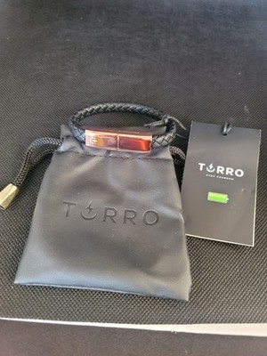 TORRO iPHONE CHARGING BRACELET USB Cable Braided Faux Leather Black Gold Color 