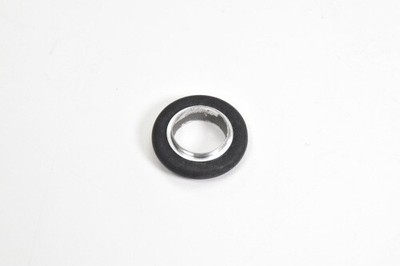 DN 16 ISO-KF, Centering ring with O-ring, aluminum, black #F7