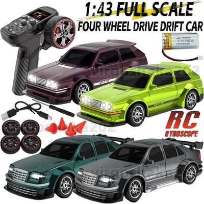 RC 1/43 Scale Race Car Remote Control Drift Car 4WD Mini Toy Kids Xams Gift
