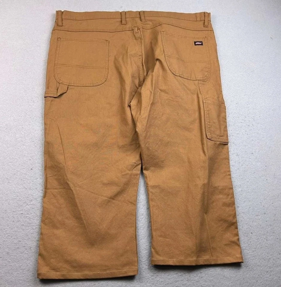 Dickies Jeans Mens 44X22 Brown Denim Flat Front Straight Carpenter Utility * - Image 3 of 4