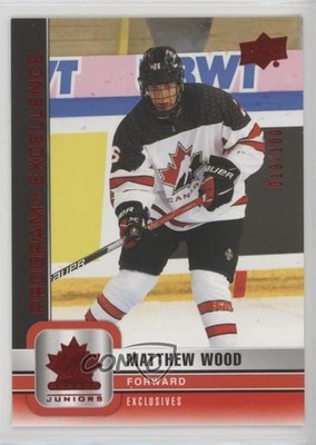 2023 Team Canada Juniors Program of Excellence Exclusives /100 Matthew Wood z6b