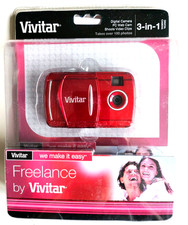 Vivitar V69379M 12.0MP Digital Camera, Web Camera And Video 3 In 1 RED
