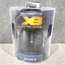 Sony MDR-XB500 Black Extra Bass Stereo Headphones XB Series Pillow Cushion New