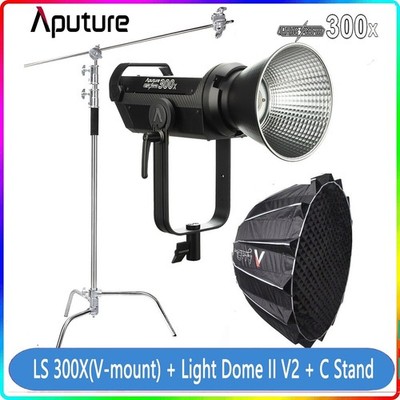Aputure LS 300x 350W LED Video Light 2700-6500K + Light Dome III Softbox+C Stand
