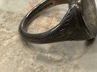 Antique Sterling Silver Art Deco Siamese Niello-Work Flip Ring or Reversable  — photo 7
