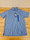 L / LARGE - BLUE - Pebble Beach Men’s Dry-Luxe Short Sleeve Golf Polo Shirt