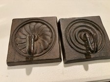 Two Vintage Cast Iron Wall Hooks