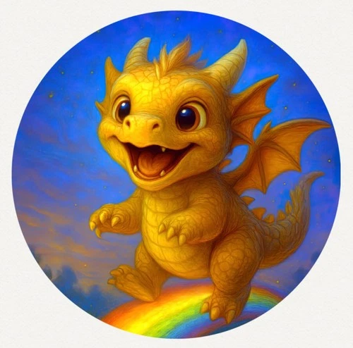 Hayleybug 1 oz Lil' Roary Baby Dragon Silver Art Round Mintage 15 w/ COA