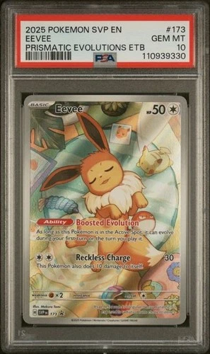 Pokemon 2025 Eevee 173 Black Star Promo Prismatic Evolutions ETB GEM MINT PSA 10