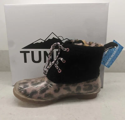 TUNDRA Girls New Water Resistant Warm Cosy Ankle Boots Shoes Wellies Sizes 9-4