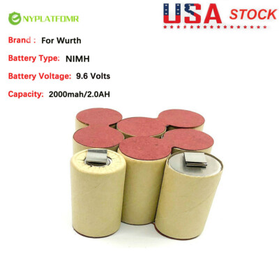 SOLDERING REQUIRED for Wurth 9.6V Ni MH Battery SD9.6V 0700980213 0700 980 213
