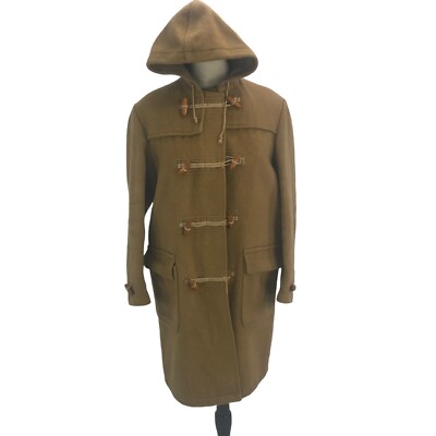 Vtg Mens Leidse Zeeduffel Biesot Sea Wool Camel Heavy Heavy Wool Large