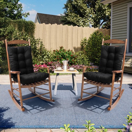 Rocking Chair Cushion Set w/Ties Outdoor Seat Chair Cushions 2Pack Chair Cushion - Picture 16 of 81
