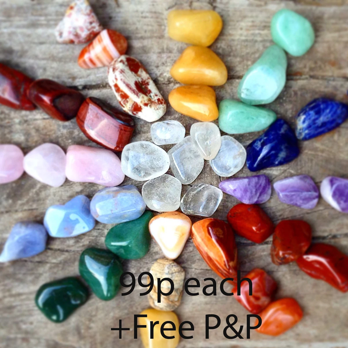 Crystals Reiki Chakra 10 20mm buy 6 get 6 FREE Tumble stone Gemstones