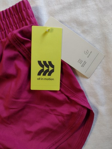 Girls' Run Shorts - All in Motion™ Size XS (4/5) Color Berry NWT - Picture 3 of 3