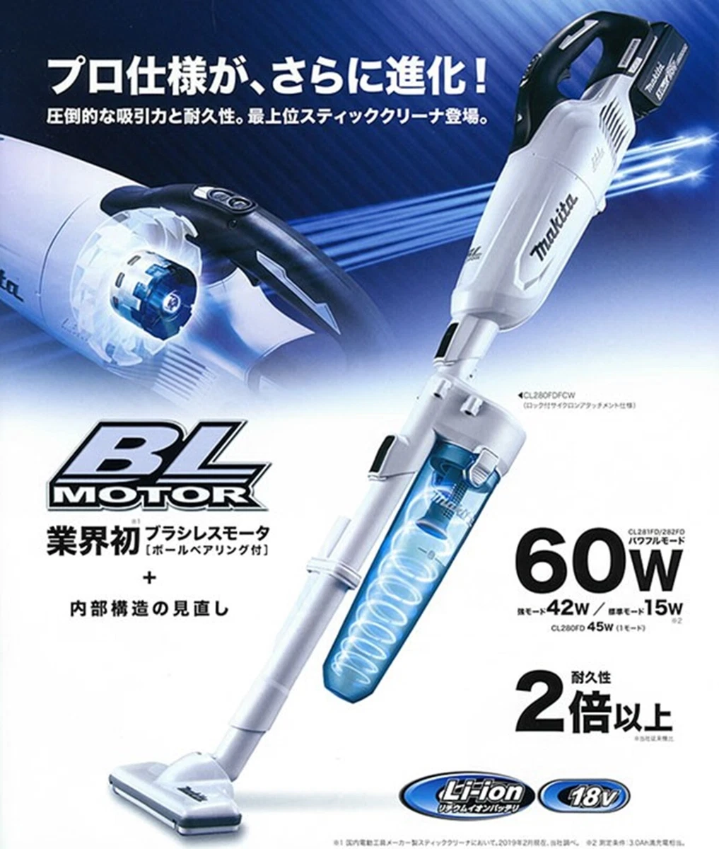 Makita 18V Cordless Brushless Stick Vacuum Cleaner CL281FDZCW w/o