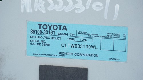 2001-2005 Lexus ES300 XV30 Amplifier Poineer Type OEM Genuine 86100-33161 - Picture 2 of 6