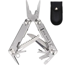 14 In 1 Multi Tool Pliers Outdoor Survival Compact EDC Pocket Knife with Sheath