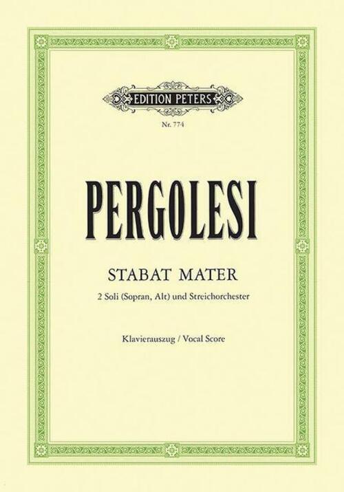 Thumbnail - Stabat Mater | Giovanni Battista Pergolesi | Broschüre | Klavierauszug