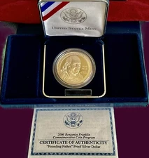 2006-P Benjamin Franklin Founding Father Proof Silver Dollar w/ OGP & COA