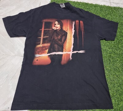 VTG Marilyn Manson Eat Me Drink Me Concert Tour Band Tee Shirt sz L Goth  Metal