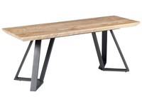 Moderne Sitzbank Metallbeine Mdf Platte Helles Holz Und Schwarz Upton