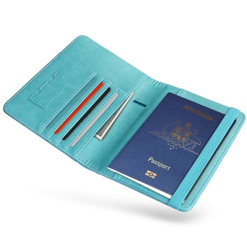 RFID Australia Passport Wallet Travel Leather Cards Holder Cover Case Women Men - Picture 57 of 102