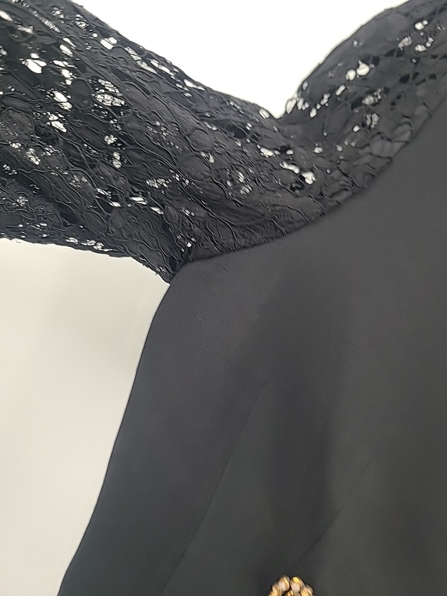 Vintage Lolita Lempicka Paris Black Lace Blazer Medium | eBay