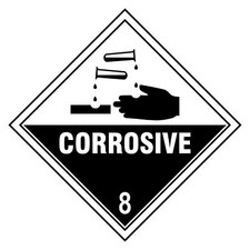 Corrosive 8 Sign or Sticker | DANG0030