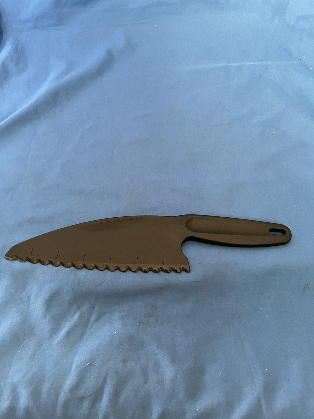 Pampered Chef Nylon Serrated Knife Lettuce Slicer Chopper Black 10 1/2" Retired! eBay