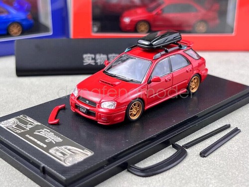 1:64 Furuya Red Impreza WRX STI VIII 8 Wagon Sport Model Diecast Metal Car - Picture 3 of 8