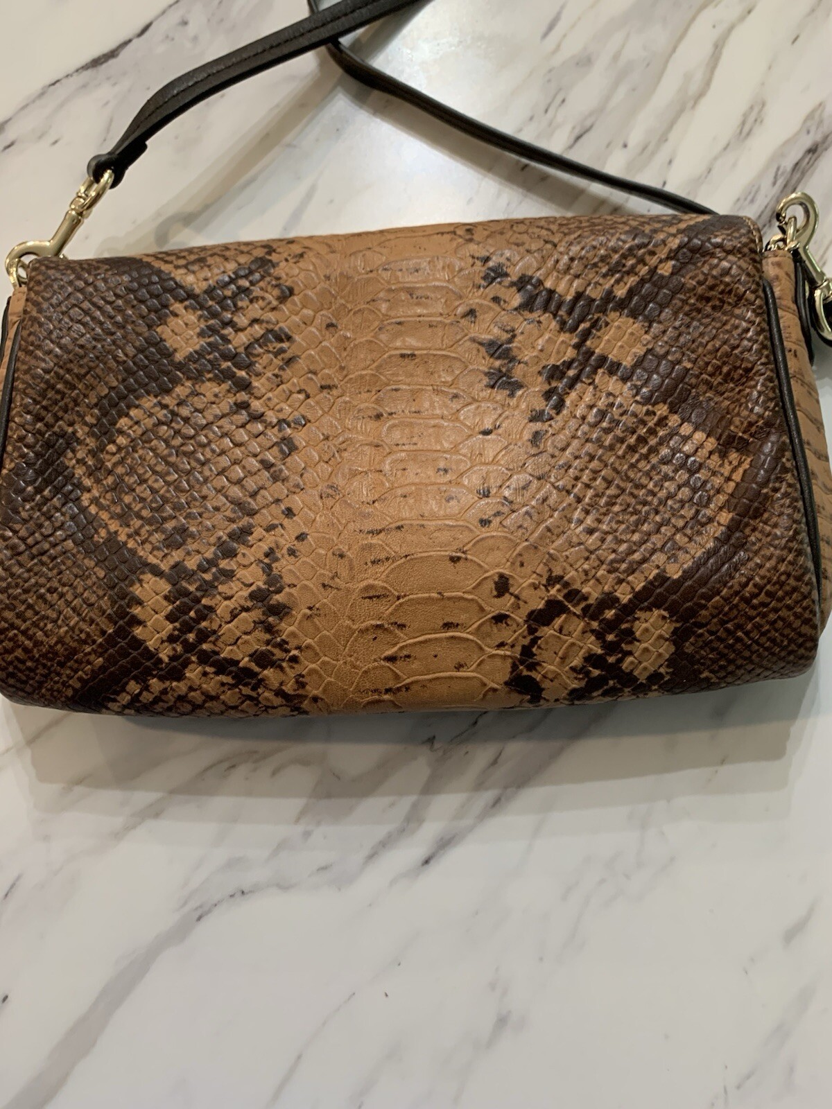 Coach Mini Ruby Leather Python Embossed Crossbody… - image 5