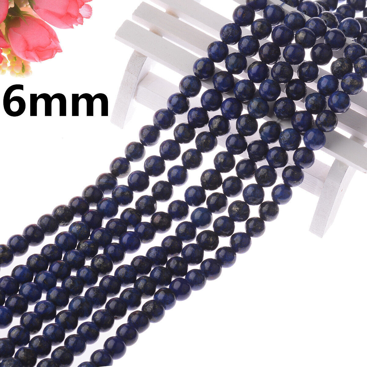 Gros Lot 10 Pièces Naturel Lapis Lazuli Pierre Précieuse Taille 9 MM