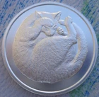 1 oz. 2023 ONE SLEEPING CAT - Cat Themed Series BU rounds .999 fine silver