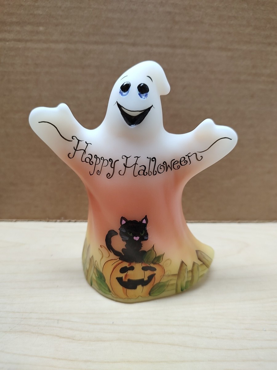 Fenton Limited Edition Halloween Ghost Artist Signed Kim Barley