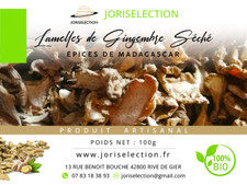 Gingembre  séchés extra en lamelles - 100 gr  BIO   de Madagascar