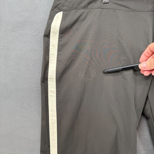 Nike Trainingshose Herren XXL Grau Basketball Golf Reißverschluss Bein Rot Swoosh Streifen - Bild 6 von 16