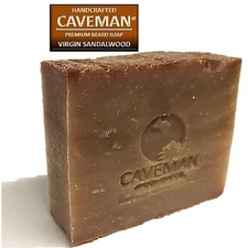 Original Handcrafted Beard and Body Soap by Caveman Virgin Sandalwood